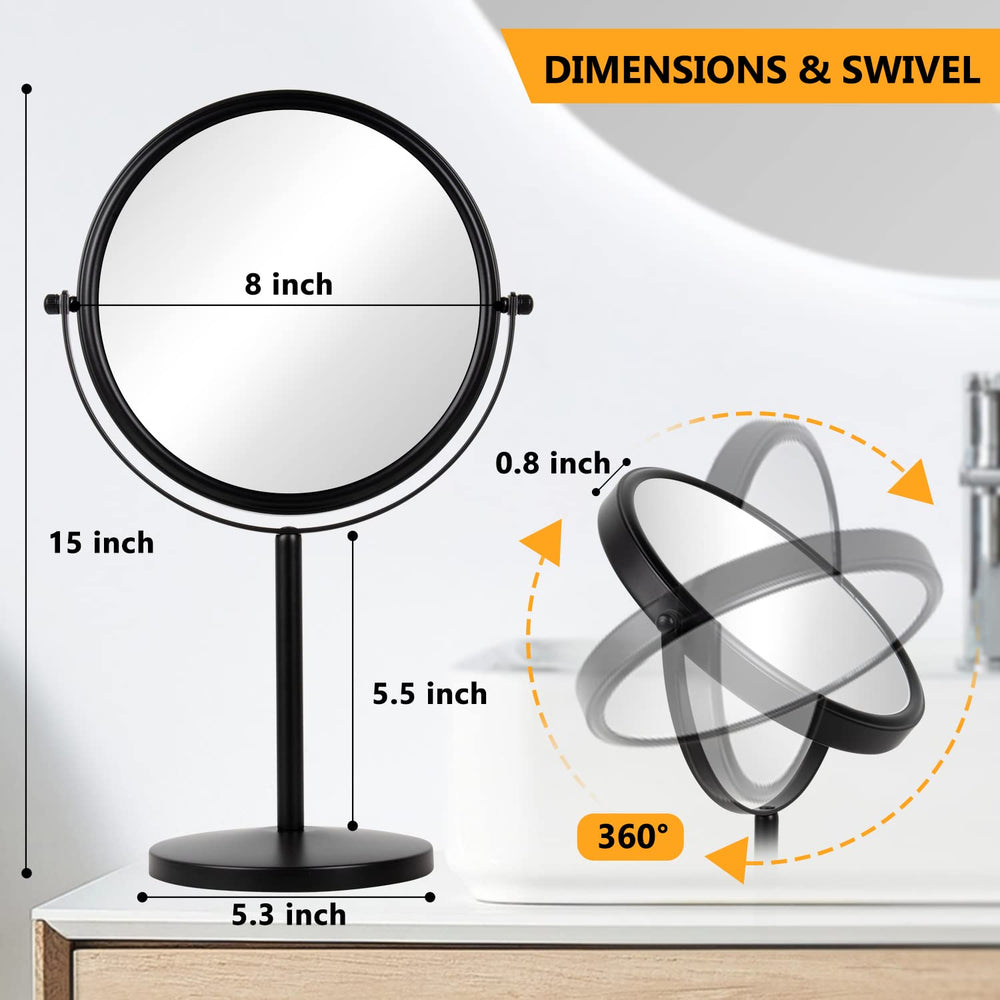ALHAKIN 360-degree swivel enables flexible angle for makeup tasks.
