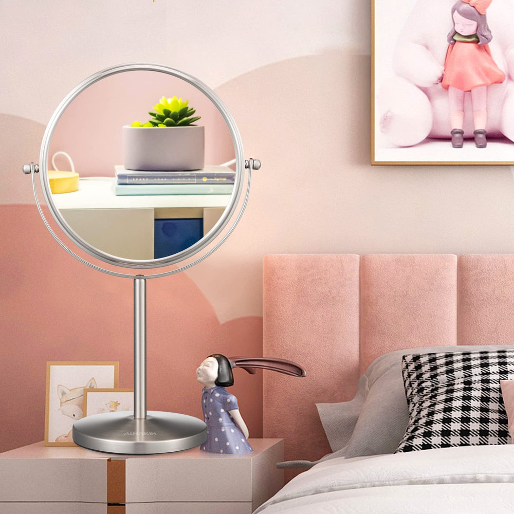ALHAKIN compact desk mirror saves vanity space