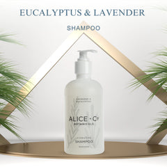 Alice + Co. spa-like routine scene suggests a calming morning hair care ritual.