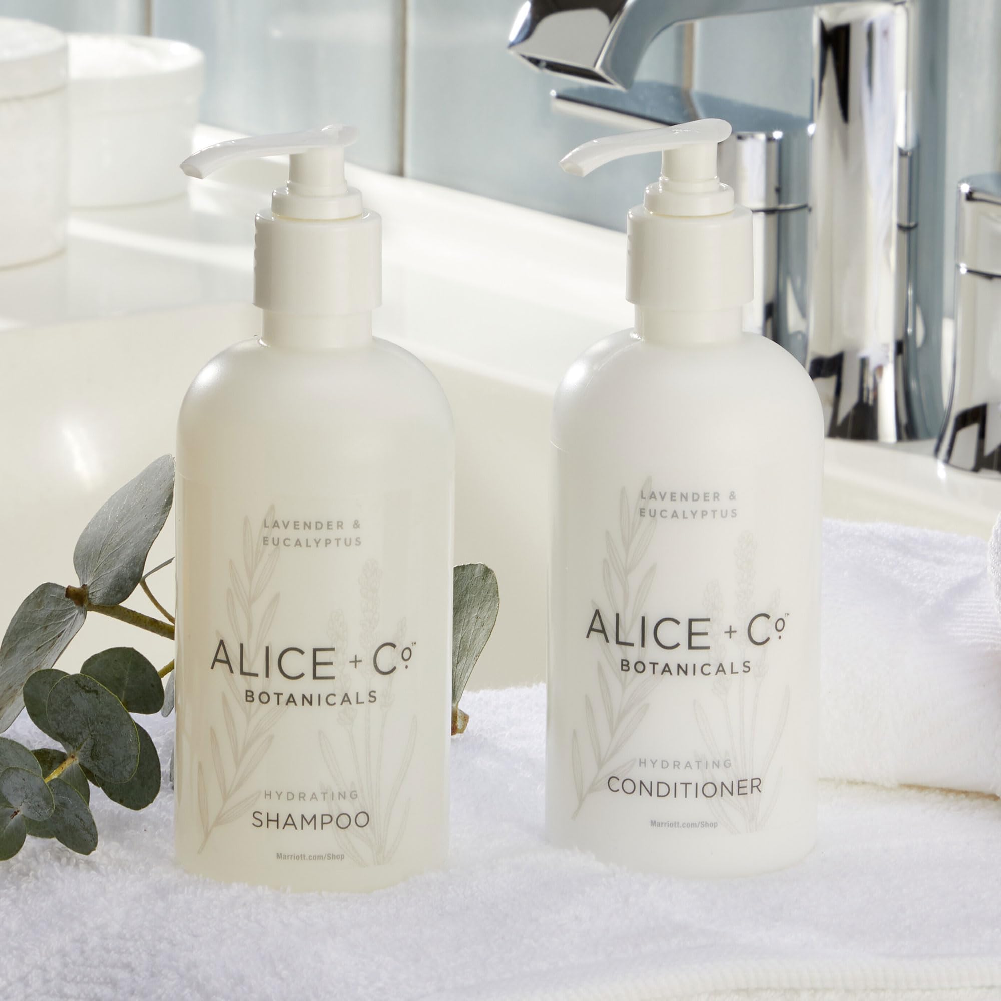 Alice + Co. Spa-at-home ritual scene with lavender and eucalyptus aromatics.