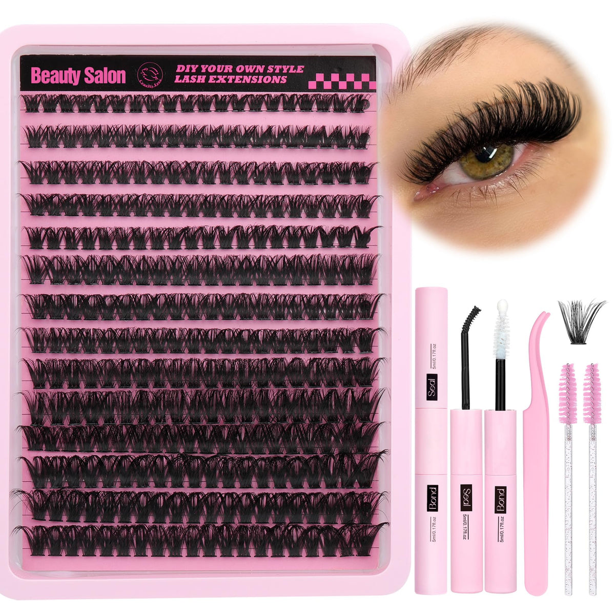 ALICE DIY Eyelash Extension Kit overview shows all-in-one lashes for at-home salon results.