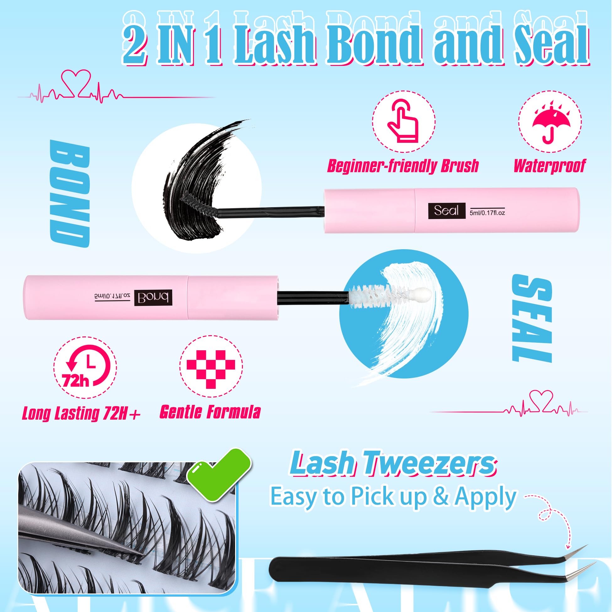 ALICE DIY lash tweezers precision tool for at-home lash application.