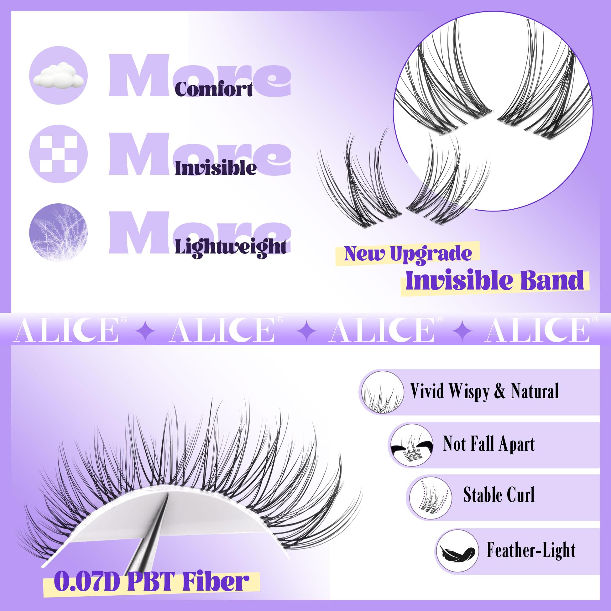 ALICE eyelash tweezers precision tool for placement