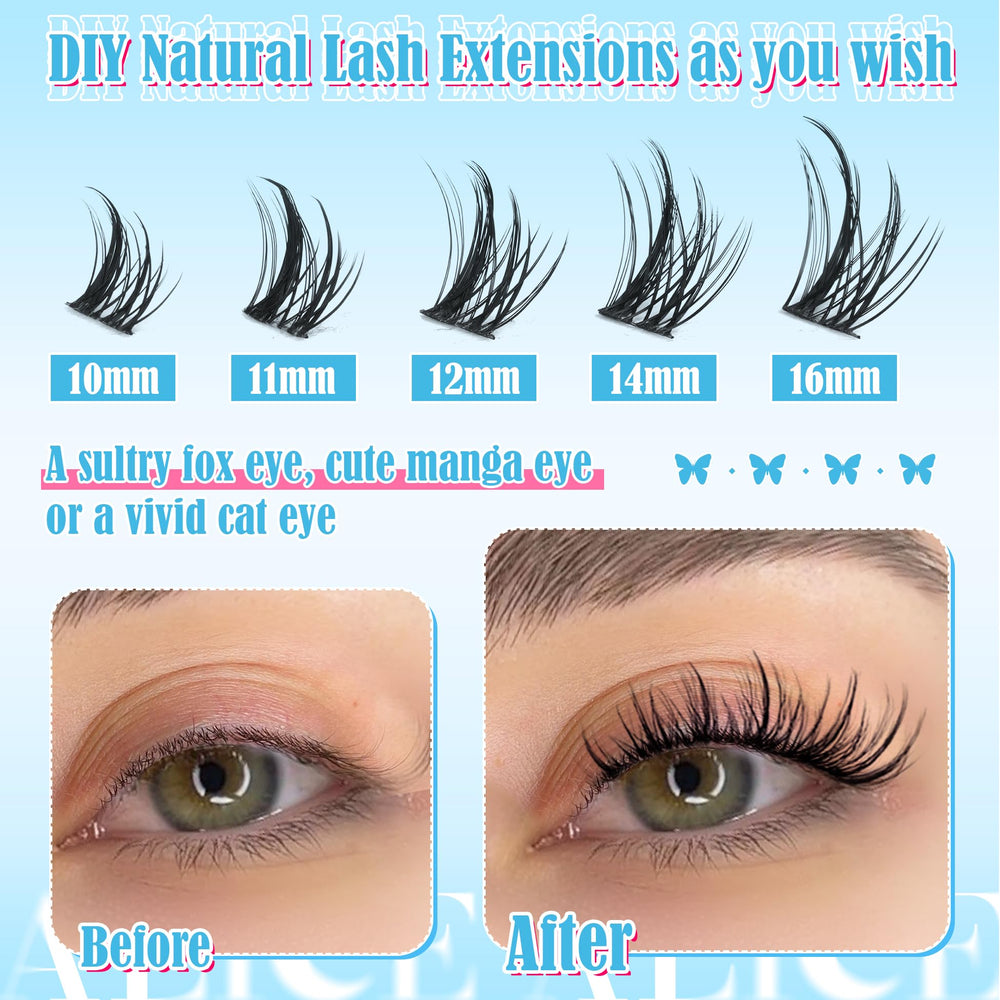 ALICE fluffy wispy lashes 10-16mm offer customizable everyday to dramatic styles.