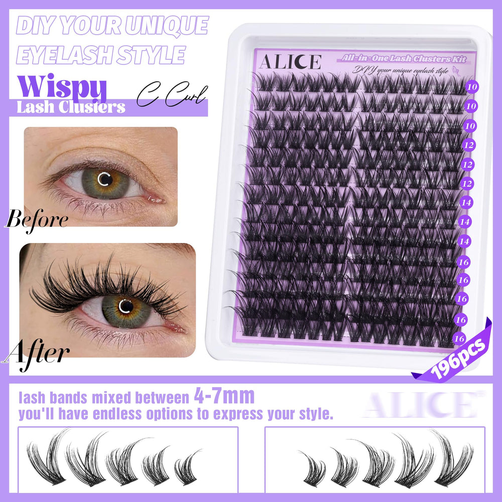 ALICE lash band 4-7mm provides seamless natural blending.