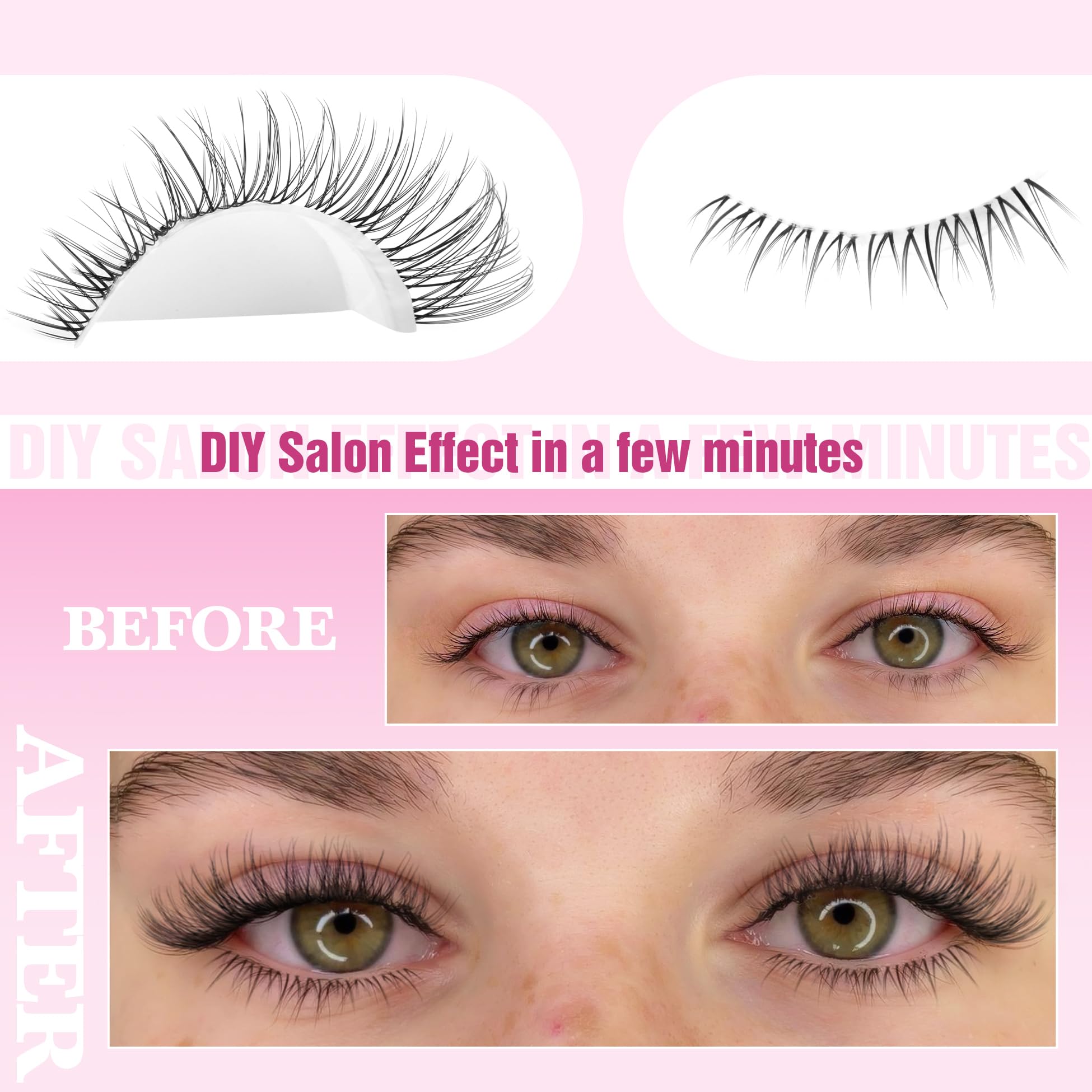 ALICE lash clusters kit 5-16mm mixed lengths for customizable volume.