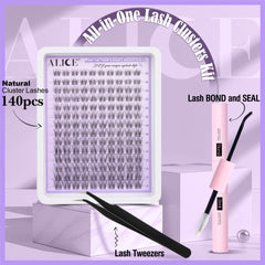 ALICE Lash Clusters Kit clear band lashes blend seamlessly
