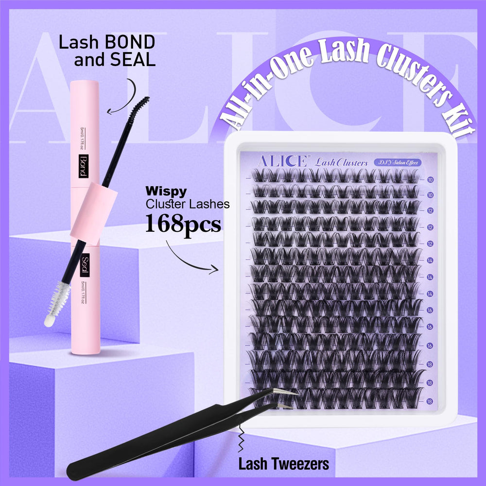 ALICE Lash Clusters Kit closeup of lash clusters collection