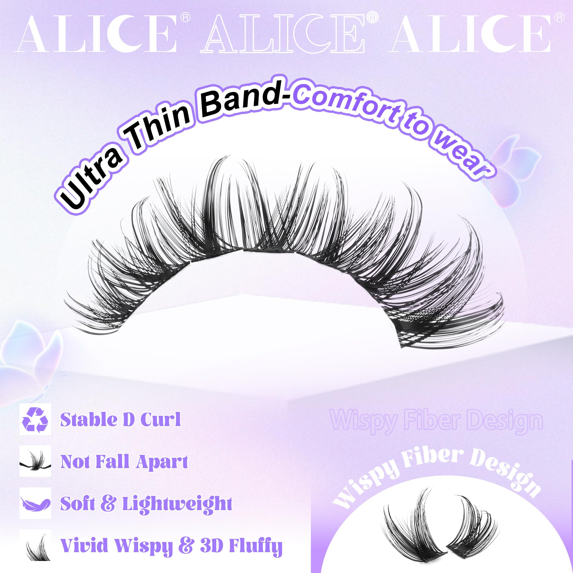 ALICE Lash Clusters Kit glue bond and seal for long-lasting wear
