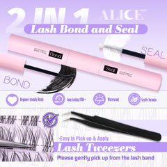 ALICE Lash Clusters Kit precision tweezers for easy placement