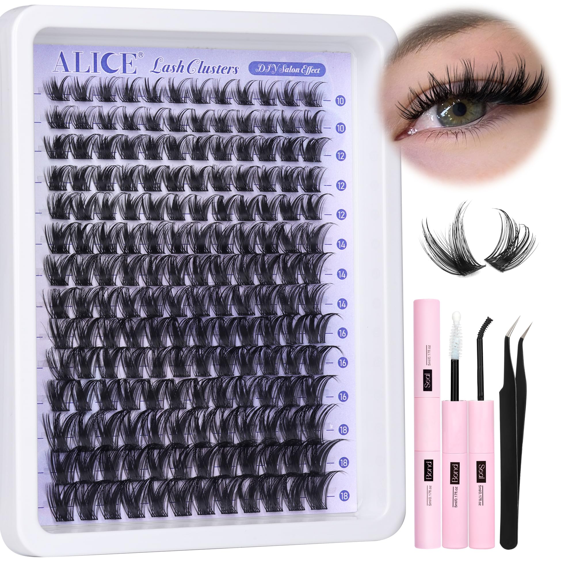 ALICE Lash Clusters Kit wispy collections show natural lashes for everyday elegance