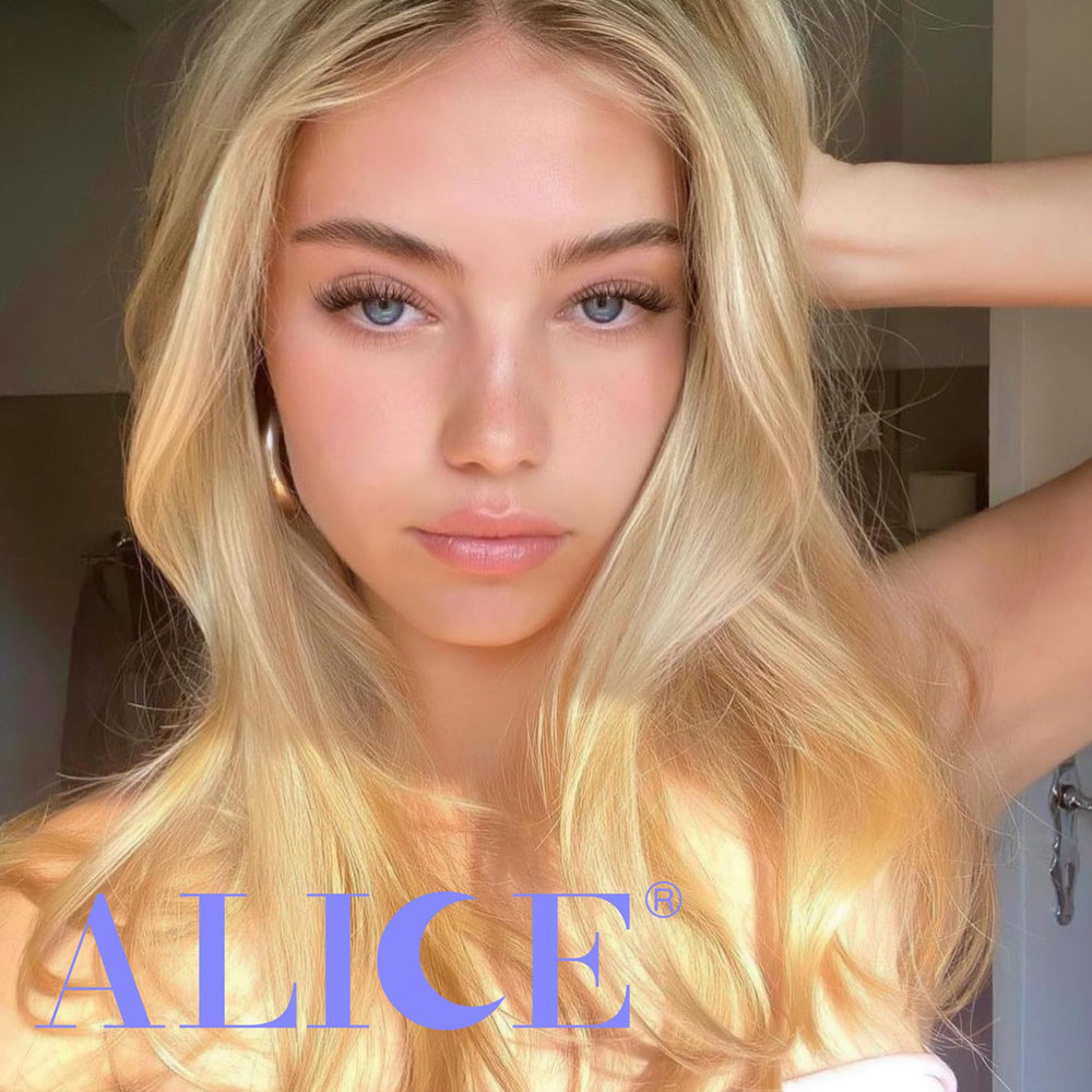 ALICE daytime makeup look wearing wispy clusters, subtle enhancement benefit