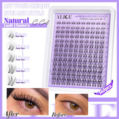 ALICE natural wispy clusters 140pcs for easy DIY application