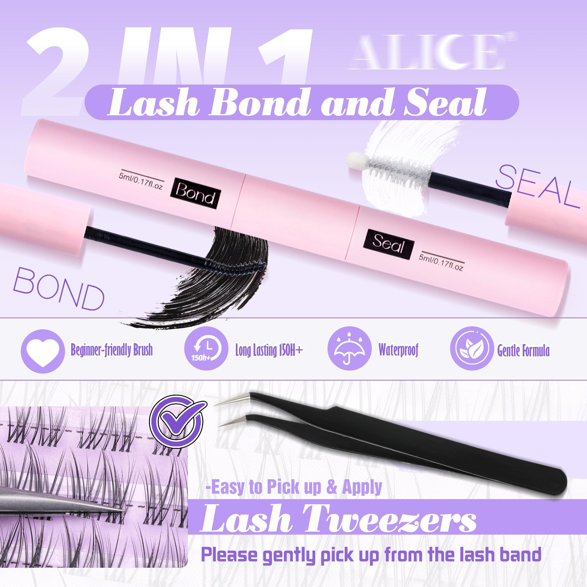 ALICE lash seal bottle demonstrates longer hold