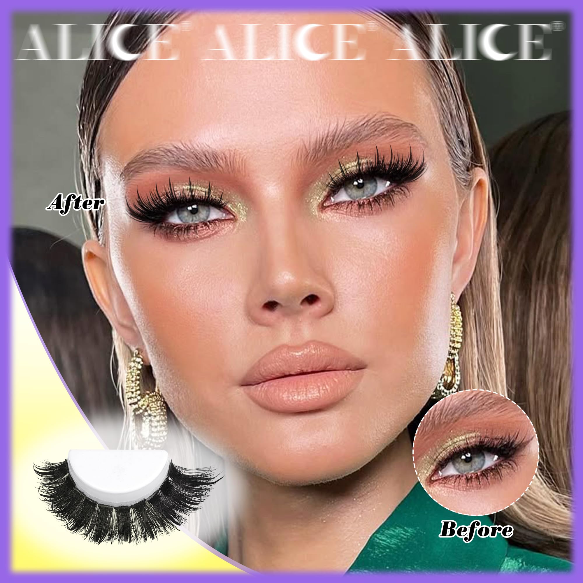 ALICE Thick Lash Clusters Kit delivers damage-free lashes with dramatic volume.