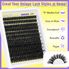 ALICE Lash glue bottle in kit enabling quick secure application for DIY lashes.