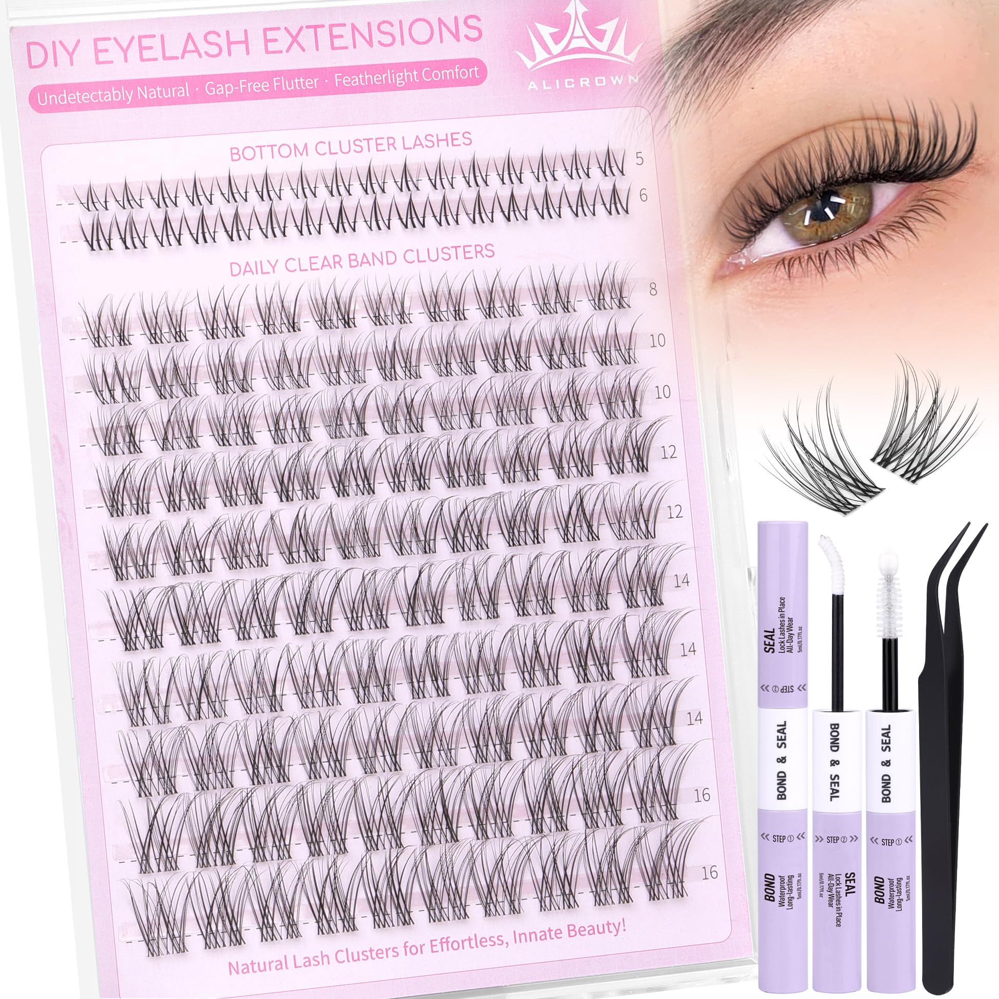 ALICROWN HAIR 100pcs clusters provide natural-looking fullness.