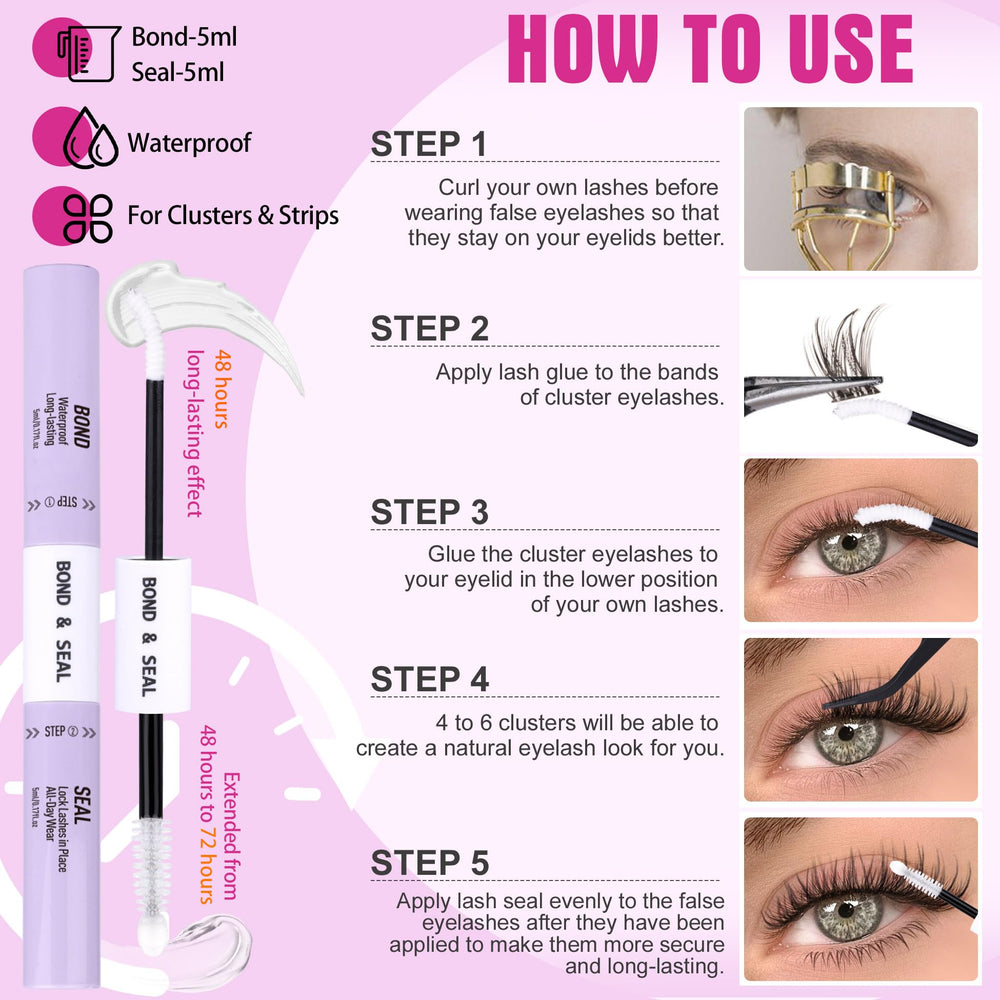 ALICROWN HAIR lash tweezers included aid precise placement.