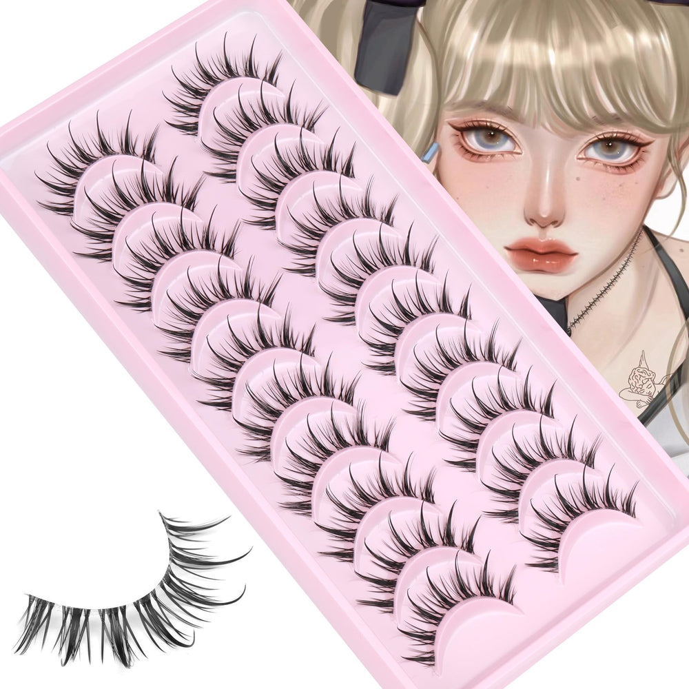 ALICROWN HAIR Manga Lashes closeup-doll-eye enhances expression and charm.