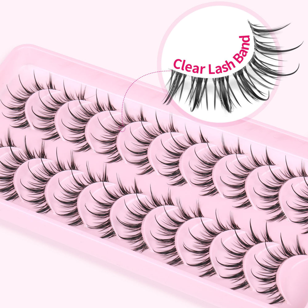 ALICROWN HAIR Manga Lashes ten-pairs-pack ideal value and variety.