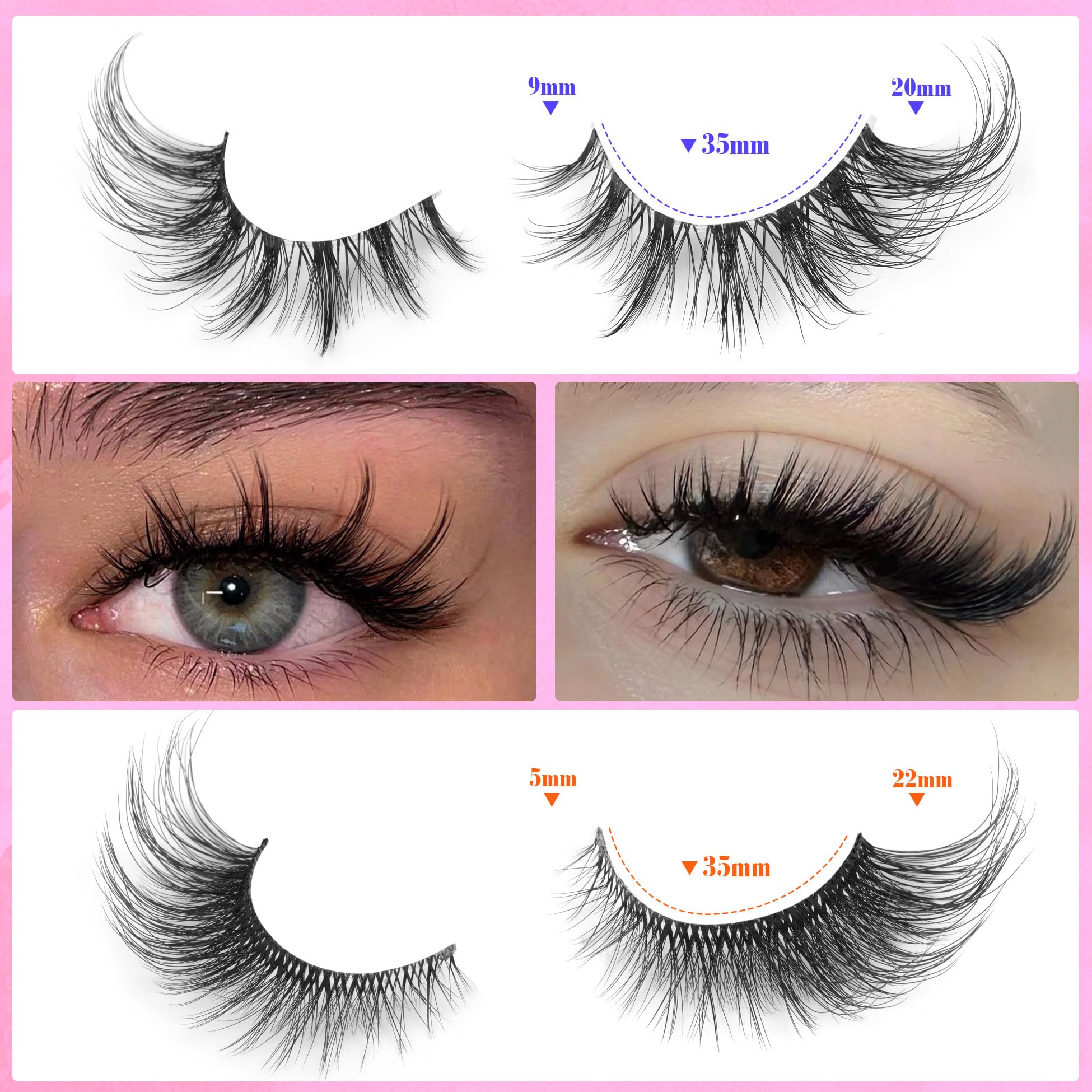 ALICROWN HAIR Natural Fuzzy Lashes for soft, everyday definition.