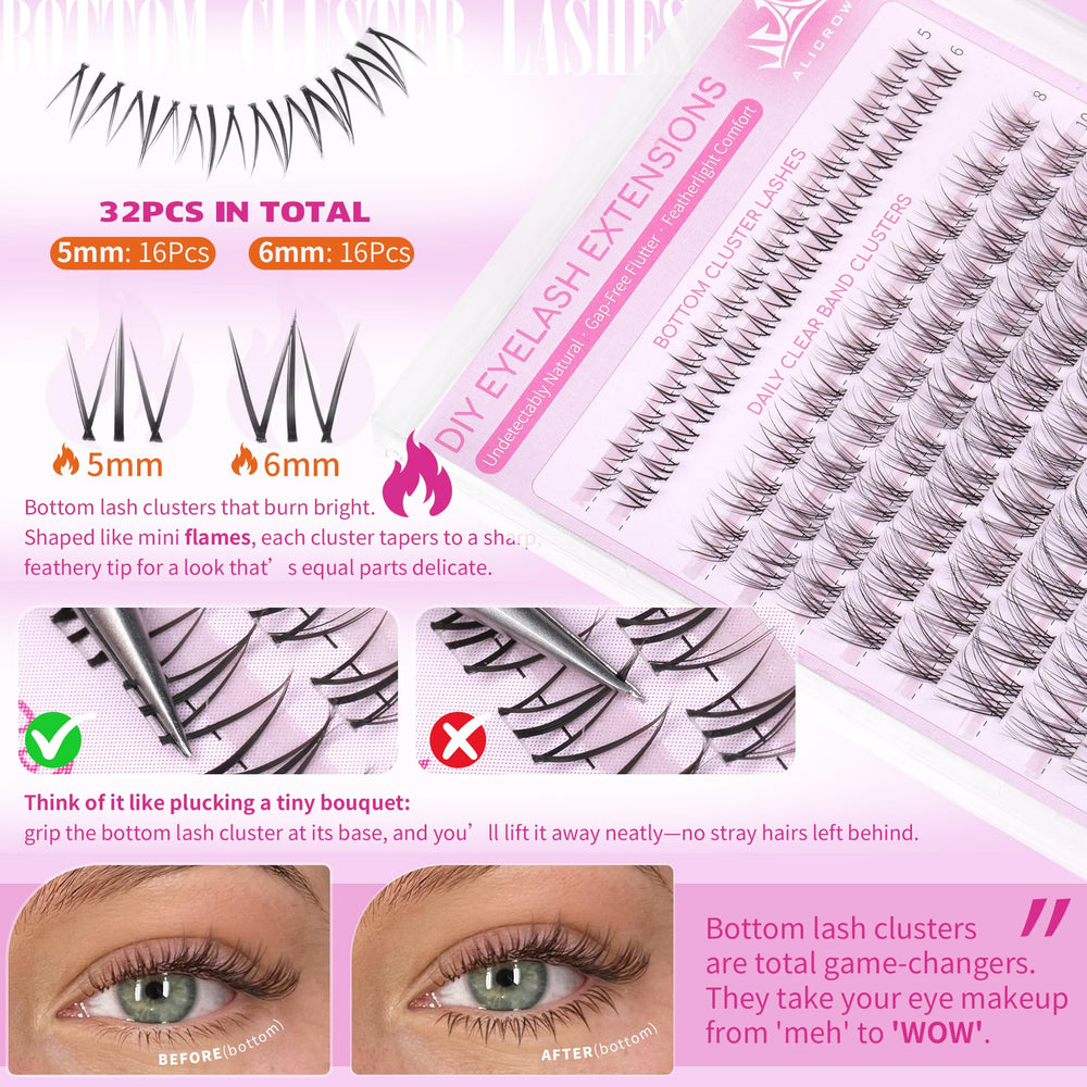 ALICROWN HAIR soft feather-weight lashes offer comfortable all-day wear.