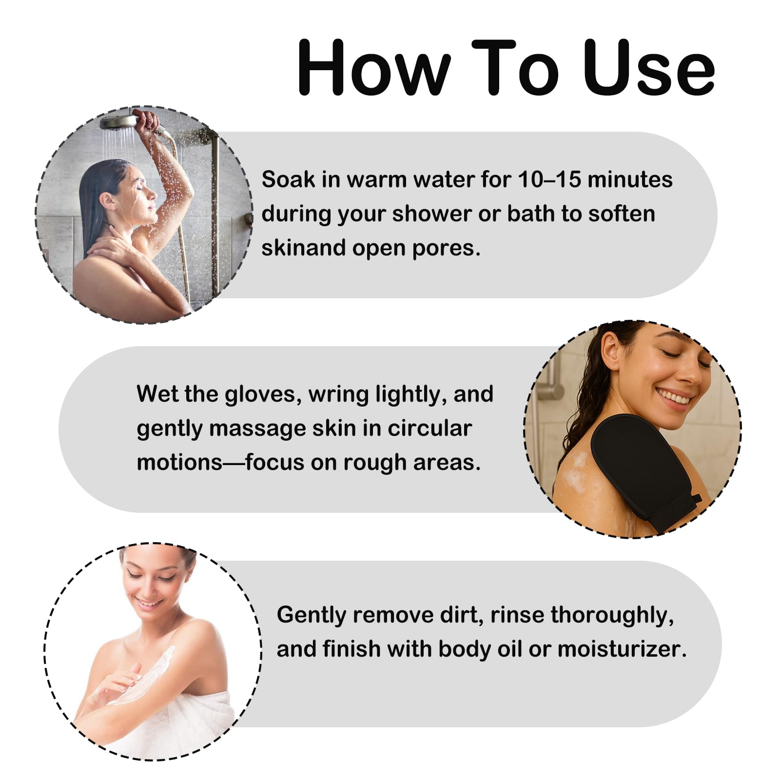 Alifecxwwy Deep Exfoliating Glove in spa-like shower scene