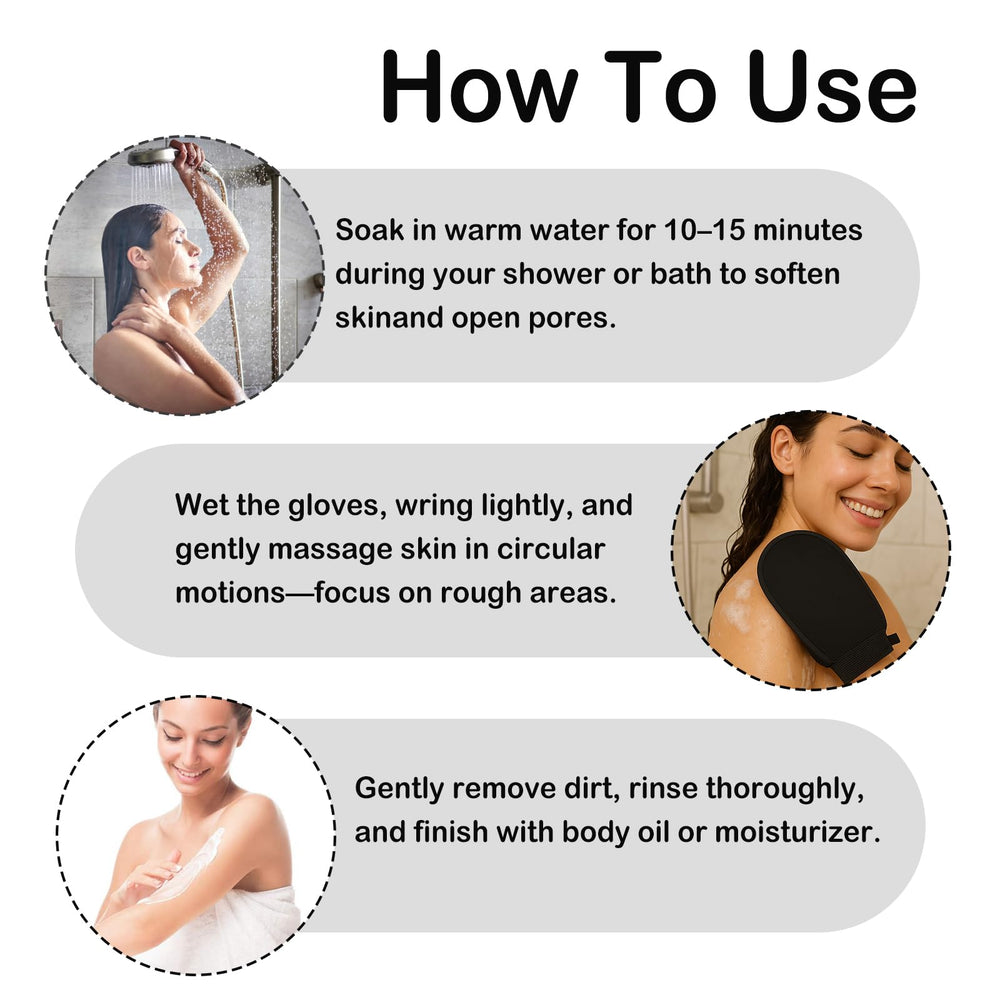 Alifecxwwy Deep Exfoliating Glove in spa-like shower scene