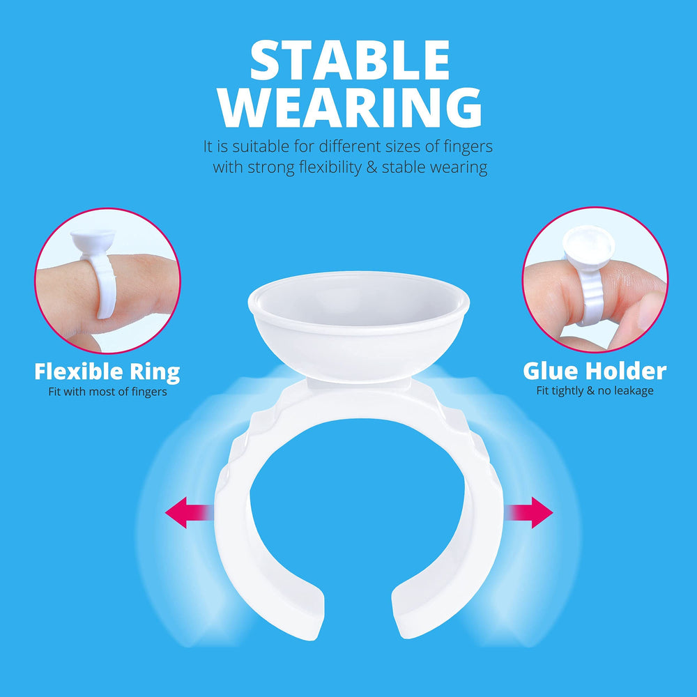 Aliory glue rings adjustable fit; flexible ends fit most finger sizes.