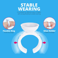 Aliory glue rings adjustable fit; flexible ends fit most finger sizes.