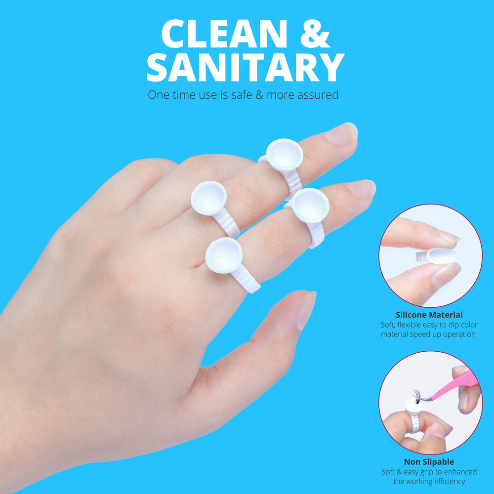Aliory glue rings deep cups; prevents liquid spills during application.