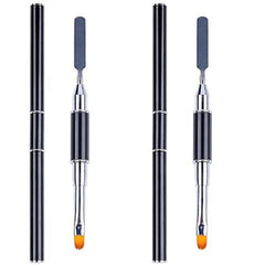 Aliotech polygel brush and picker dual-ended tool for precise gel nail tips and extensions