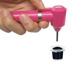 Aliwood tattoo ink mixer battery compartment reveals battery-powered portability for mobile studios.