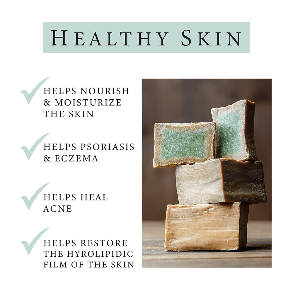 Alkawthar laurel oil swatch demonstrates herbal aroma and plant-based cleansing.