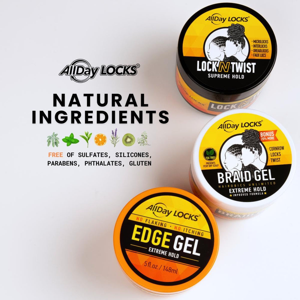 AllDay Locks Braid Gel edge touch-up after finishing styles