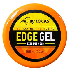 AllDay Locks Edge Gel bottle cap closeup highlights premium formula and clean application.
