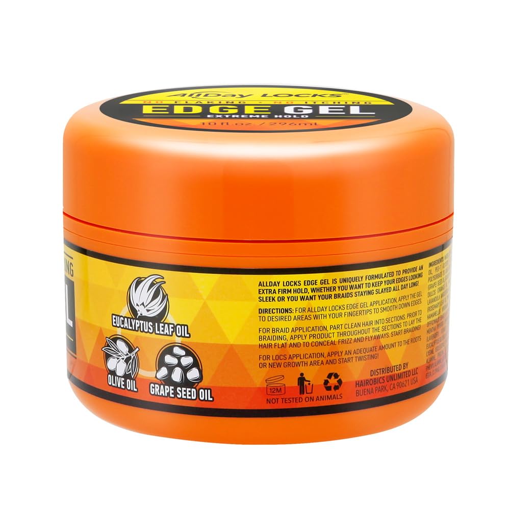 AllDay Locks Edge Gel shine and moisture adds natural-looking glow.