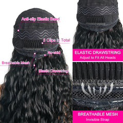 Allboom 5x5 HD lace closure cap interior highlights adjustable strap and three combs.
