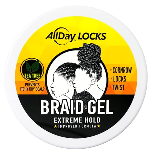 AllDay Locks Braid Gel applying to sectioned hair for braids and twists