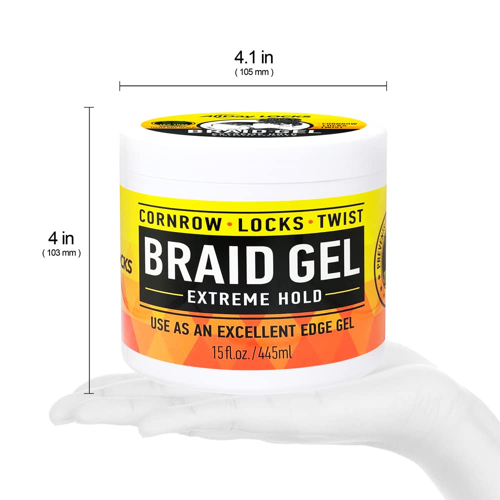 AllDay Locks Braid Gel infused with tea tree lavender for refreshing scent and cooling feel