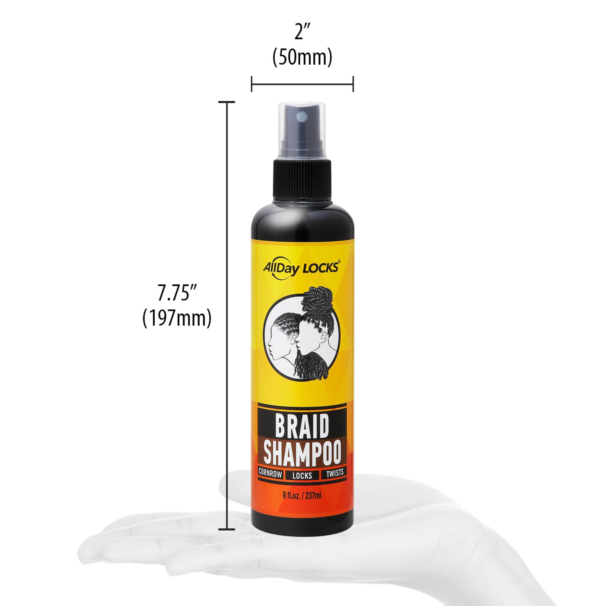 AllDay Locks Braid Shampoo foaming lather cleanses protective styles thoroughly.