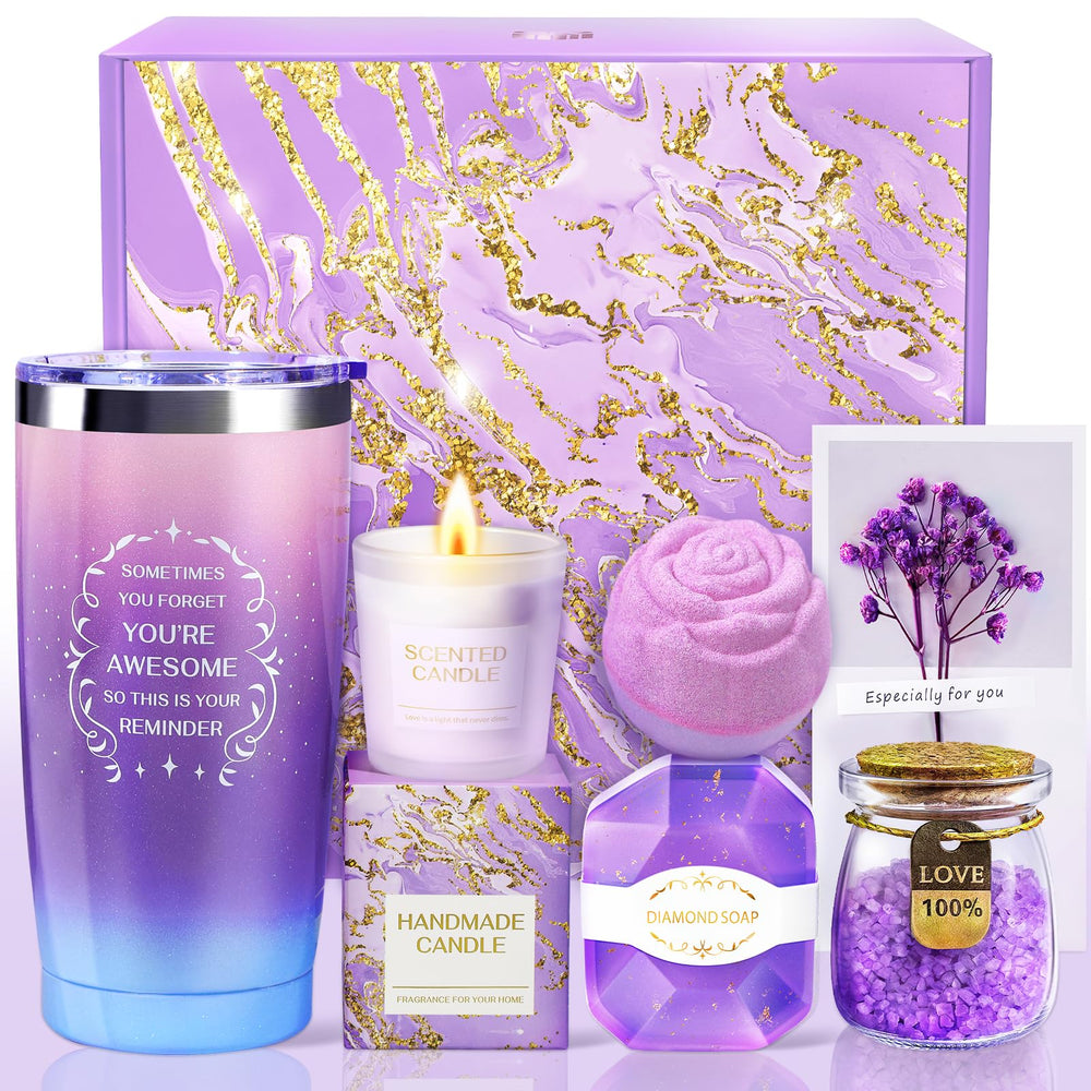 Allemu caja-regalo-lavanda, regalo elegante para un spa en casa