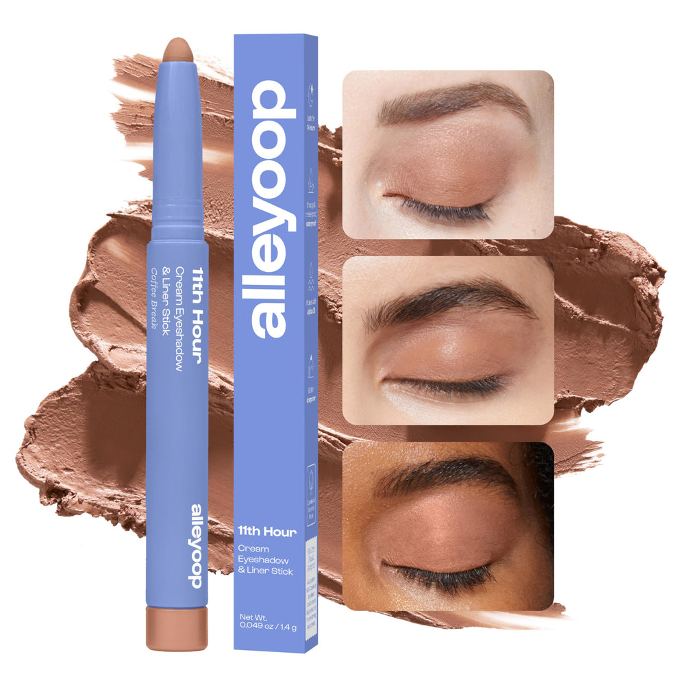 ALLEYOOP 11th Hour cream eyeshadow stick swatch shows rich pigment for bold lids
