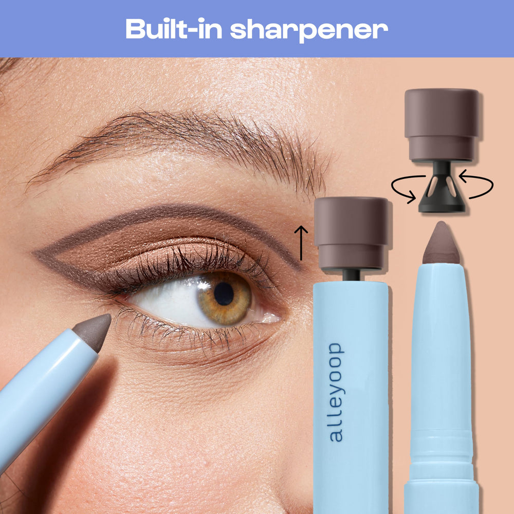 ALLEYOOP 11th Hour 2-in-1 use: eyeshadow and eyeliner close-up.