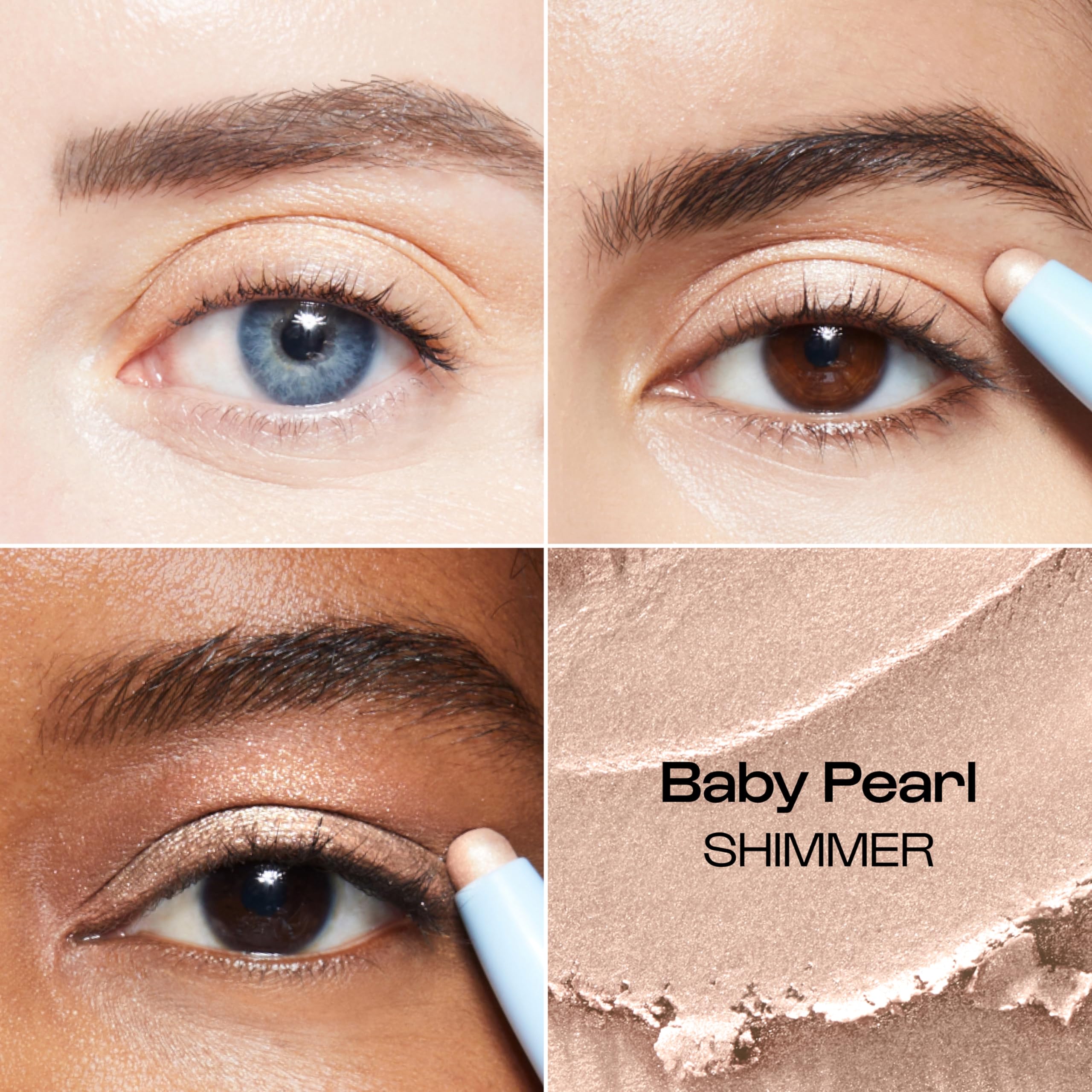 ALLEYOOP 11th Hour waterproof formula on lids demonstrating long-wear shimmer.