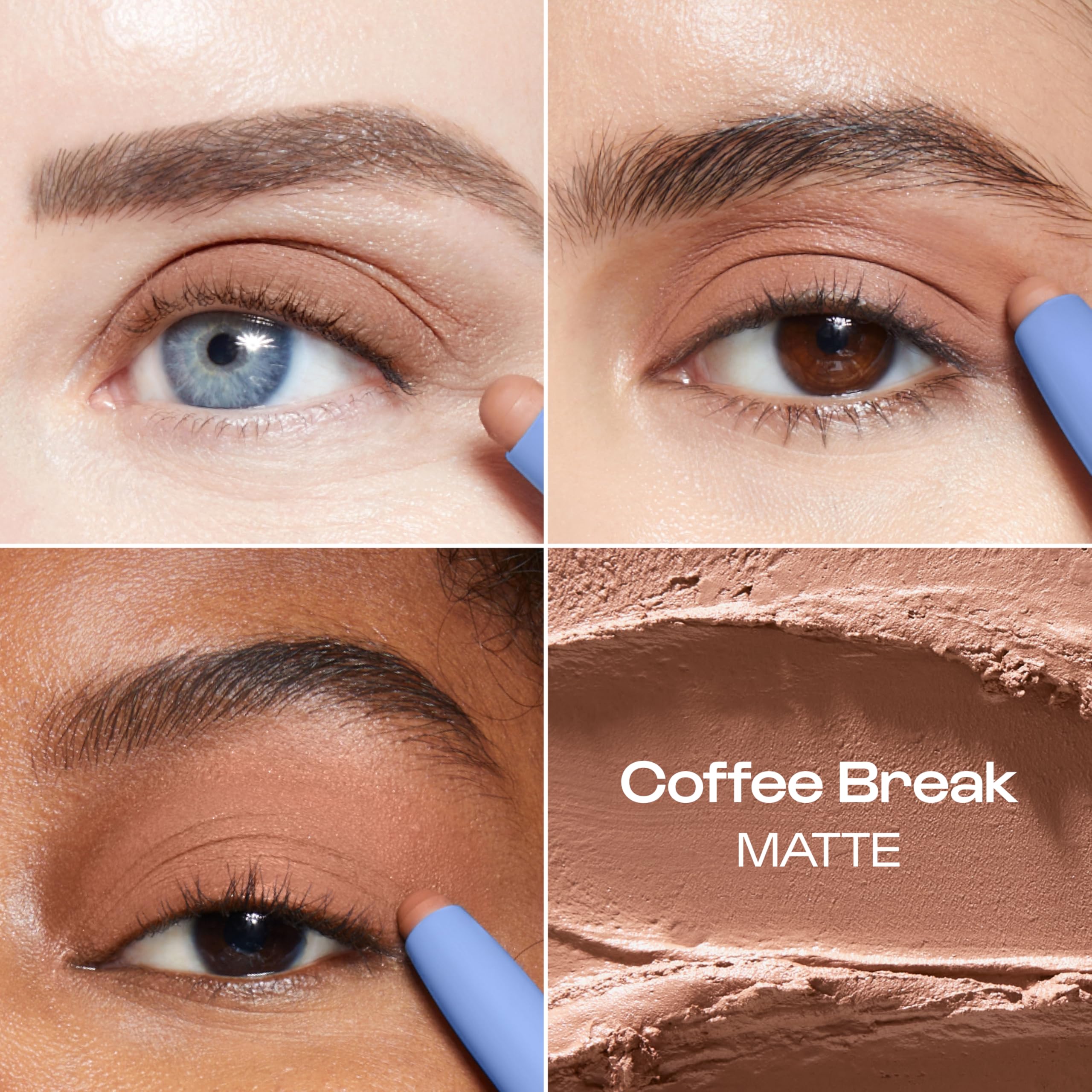 ALLEYOOP Coffee Break eyeshadow stick application close-up for smooth layering