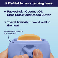 ALLEYOOP moisturizing bar Shea Coconut provides pre- and post-shave hydration.