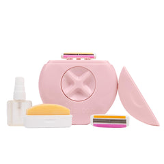 ALLEYOOP portable travel razor in dusty pink for on-the-go touch-ups anywhere.