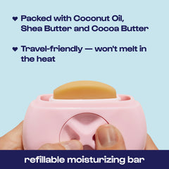 ALLEYOOP refillable spray bottle enhances hydration for a comfortable, precise shave.