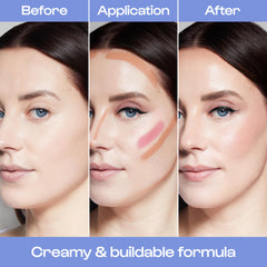 ALLEYOOP Stack The Odds creamy-glow finish on skin close-up.